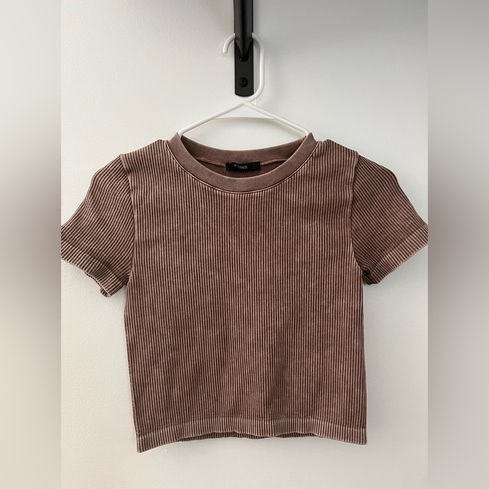 Brown Fitted t-shirt